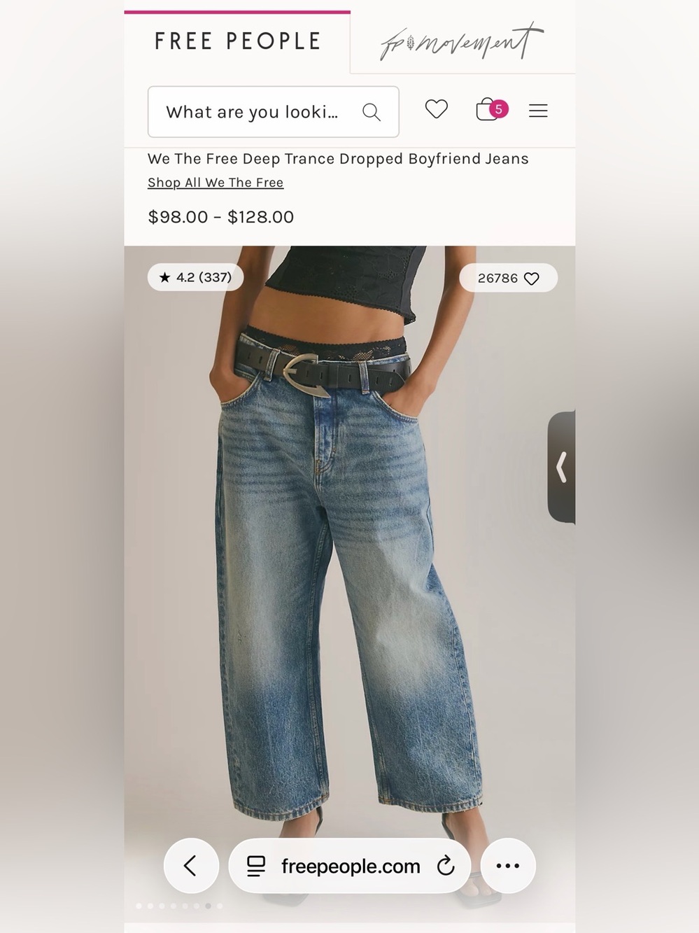 NWT We The Free Deep Trance Mid Rise Dropped Boyfriend 🔥